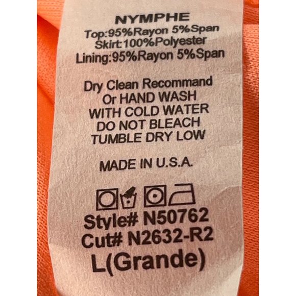 NYMPHE Maxi A-Line Women's Dress Black Top Orange Skirt Layered - Picture 11 of 12